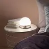 Image de Fabas Luce Lampe à poser Morgana, nickel / blanc, Touchdimmer, 3.000 K