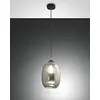 Image de FABAS LUCE 3519-40-126 Suspension Infinity Structure en métal et verre soufflé fumé