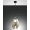 Image de FABAS LUCE 3519-45-126 Suspension Infinity Structure en métal et verre soufflé fumé
