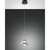 Image de FABAS LUCE 3547-40-126 Suspension Arabella LED Structure en métal et verre soufflé FumÃ LED dimmable