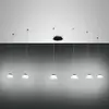 Image de Fabas Luce Suspension Arabella décentrée 6 lampes, blanche