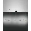 Image de FABAS LUCE 3547-46-126 Suspension Arabella LED Structure en métal et verre soufflé FumÃ LED dimmable