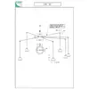 Image de Fabas Luce Suspension LED Arabella, gris fumé, à 6 lampes, décentrée