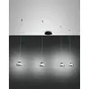 Image de FABAS LUCE 3547-49-126 Suspension Arabella LED Structure en métal et verre soufflé FumÃ LED dimmable