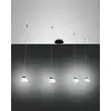 Image de FABAS LUCE 3547-49-102 Suspension Arabella LED Structure en métal et verre soufflé blanc LED dimmable
