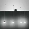 Image de Fabas Luce Suspension Arabella décentrée 4 lampes, blanche