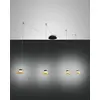 Image de FABAS LUCE 3547-49-125 Suspension Arabella LED Structure en métal et verre soufflé Ambre LED dimmable