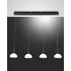 Image de FABAS LUCE 3547-48-102 Suspension Arabella LED Structure en métal et verre soufflé blanc LED dimmable