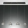 Image de Fabas Luce Suspension Arabella 4 lampes en ligne, gris fumée