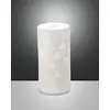 Image de FABAS LUCE 3528-30-102 Table Micol Structure en métal et céramique blanche avec interrupteur