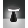 Image de FABAS LUCE 3386-34-101 Table neutre LED Structure en métal et méthacrylate noir Réglage de la lumière au toucher