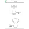 Image de Fabas Luce Lampe de table LED Neutra, hauteur 20 cm, noir, variateur tactile