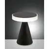 Image de FABAS LUCE 3386-35-101 Table neutre LED Structure en métal et méthacrylate noir Réglage de la lumière au toucher