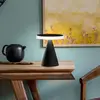 Image de Fabas Luce Lampe de table LED Neutra, hauteur 27 cm, noir, variateur tactile