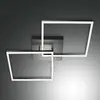 Image de Fabas Luce Bard suspension 65x65 cm deux lampes anthracite