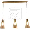 Image de Fabas Luce Dafne Plafonnier suspendu Straight Bar en verre ambré, E27
