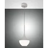 Image de Fabas Luce Apollo Plafonnier Dome Suspension Verre Blanc, E27
