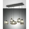 Image de Fabas Luce Gillis Plafonnier Cluster Suspension Verre Gris Transparent, E27
