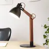 Image de Fabas Luce Sveva lampe à poser en bois, noir/noyer
