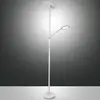 Image de Fabas Luce Lampe sur pied LED Regina avec bras de lecture, 2 lampes, blanc