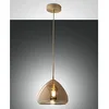 Image de Fabas Luce Suspension GLOW, Éclairage de Plafond, 1 ampoule, Ø 25 cm, E27, IP20, laiton/ambre