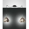 Image de Fabas Luce Suspension Glow à 2 ampoules E27 IP20 Noir/chromé