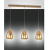 Image de Fabas Luce Britton Plafonnier suspendu Straight Bar en verre ambré, E27