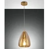 Image de Fabas Luce Britton Plafonniers Suspendus Dome Verre Ambré, E27