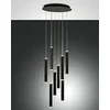 Image de Fabas Luce Prado Plafonnier LED Cluster en verre noir