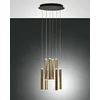 Image de Fabas Luce Prado Plafonnier LED Cluster Noir/Verre Laiton Satiné