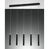 Image de Fabas Luce Prado Plafonnier Suspendu Barre Droite LED Verre Noir