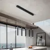 Image de Fabas Luce Suspension LED Prado, noir, à 5 lampes, linéaire, intensité variable