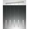 Image de Fabas Luce Prado Plafonnier suspendu à barre droite LED en verre blanc