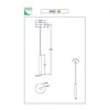 Image de Fabas Luce Suspension LED Prado, à 1 lampe, noir, intensité variable