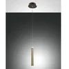Image de Suspension simple Prado en laiton de Fabas Luce - LED 6,5W dimmable, design moderne