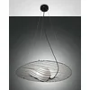 Image de Fabas Luce Homa Plafonnier Wire Frame en verre noir, E27