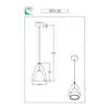 Image de Fabas Luce Suspension Britton, à 1 lampe, gris-transparent, verre
