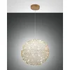Image de Fabas Luce Sumter Plafonnier LED Sphérique en Verre Doré Mat