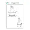 Image de Fabas Luce Suspension LED Giotto, Ø 80 cm, à 2 lampes, noir