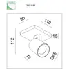 Image de Fabas Luce Spot Modo, à 1 lampe, noir, anneaux décoratifs, GU10, aluminium
