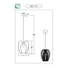 Image de Fabas Luce Suspension Camp, Ø 40 cm, noir, panier en fil métallique