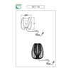 Image de Fabas Luce Lampe à poser Camp, noir, panier en fil métallique, Ø 20 cm