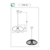Image de Fabas Luce Suspension Fassa, or mat précieux, Ø 60 cm, métal