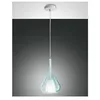 Image de Lustre suspension LED Lila en métal et verre borosilicate Bleu transparent 3481-40-244 Fabas Luce