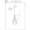 Image de Fabas Luce Suspension Lila, bleu azur, à 1 lampe, verre