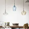 Image de Fabas Luce Suspension Olbia, linéaire, à 3 lampes, ambre/bleu/beige, verre