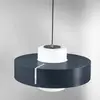 Image de Fabas Luce Suspension Loto, noir, Ø 45 cm, métal, verre, E27