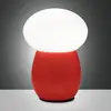 Image de Fabas Luce Lampe à poser Freddy, rouge, hauteur 30 cm, verre soufflé, E27