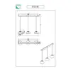 Image de Fabas Luce Suspension LED Brena, transparent, 3 lampes, intensité variable, CCT
