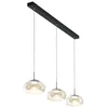 Image de Brena - Suspension Fabas Luce 3 lumières - LED 30W à intensité variable - Design linéaire cognac